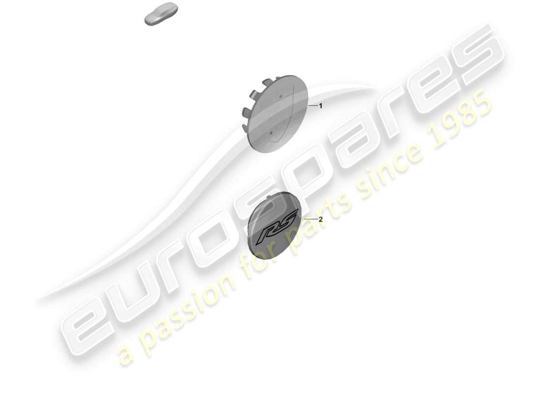 porsche 2023 (718 boxster spyder) diagrama de piezas de la tapa del cubo