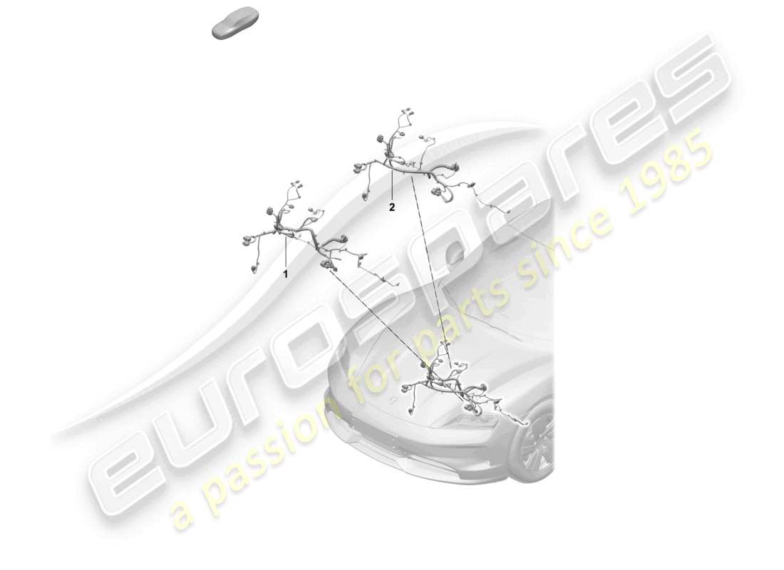 porsche 2025 (taycan 9j1-2) arnés de cableado para caja de cambios delantera conjunto de cableado para servotronic diagrama de piezas