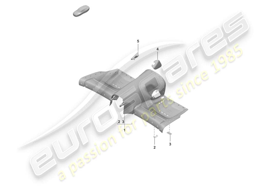porsche 2024 (992-2) diagrama de piezas del marco del asiento