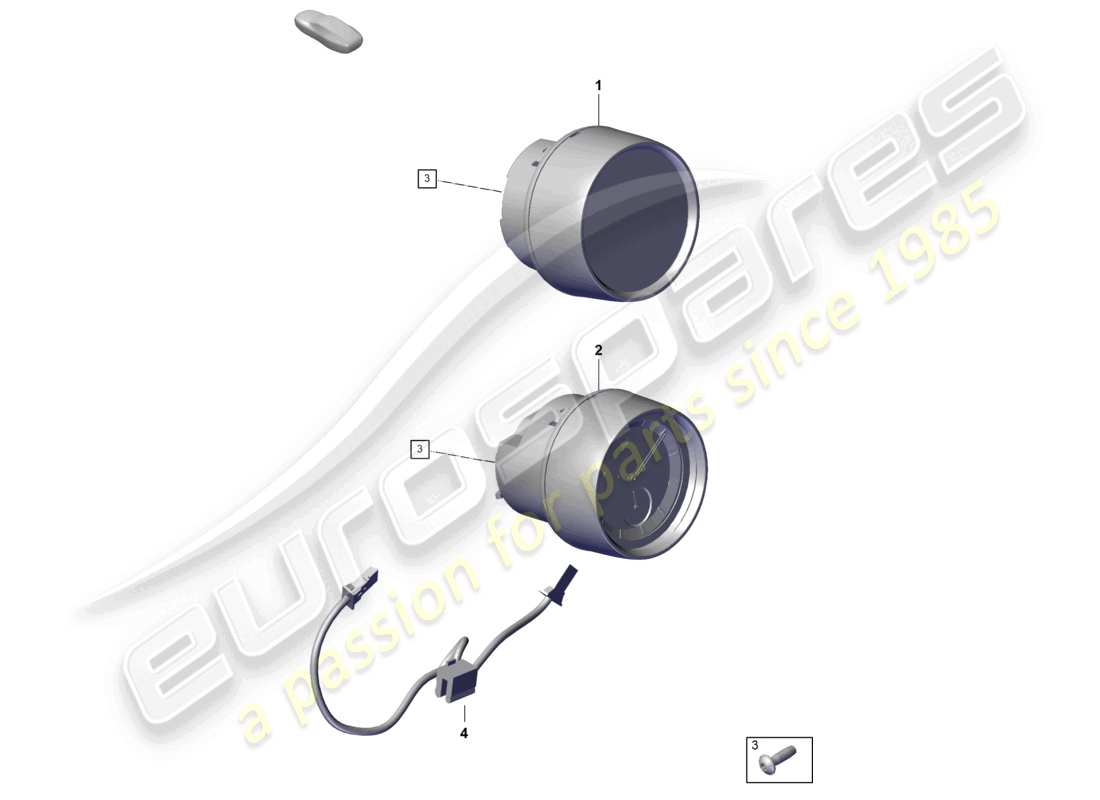 porsche 2020 (992-1 turbo / s) reloj digital instrumentos adicionales diagrama de piezas