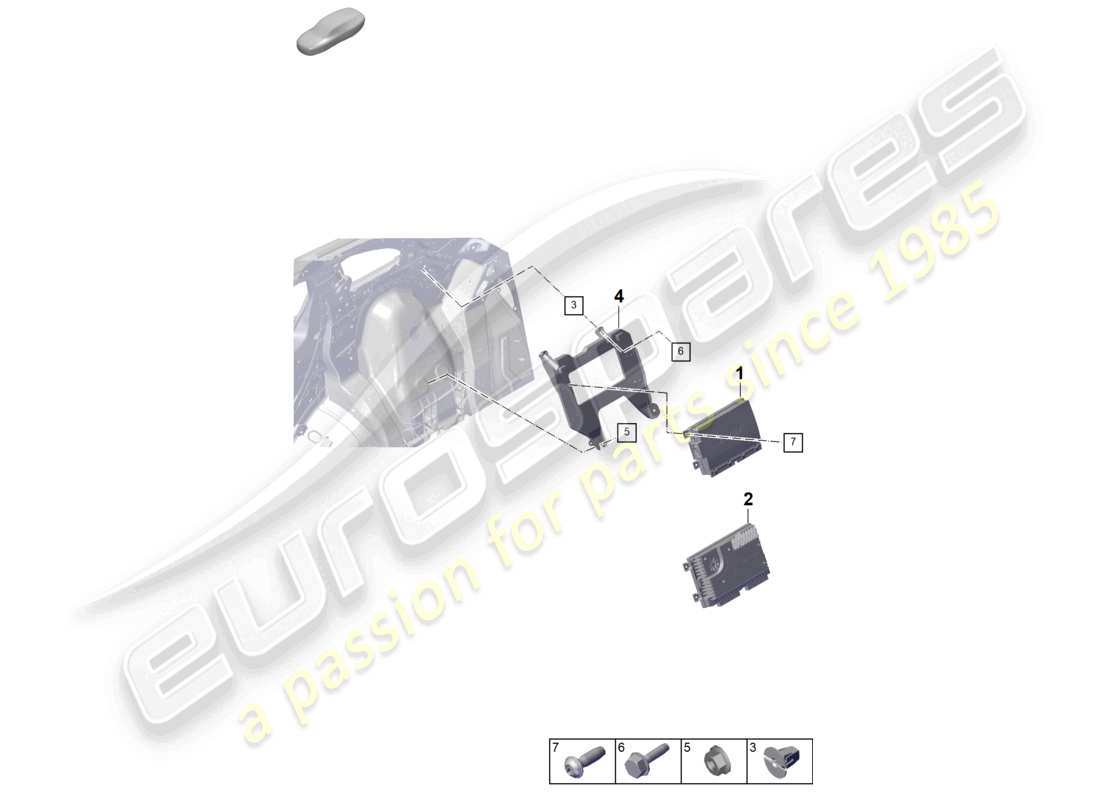porsche 2025 (cayenne e3 pa) diagrama de piezas de amplificadores