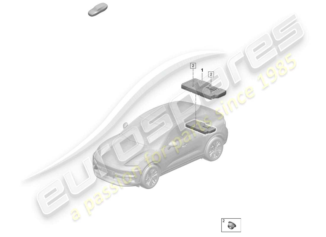 porsche 2025 (macan-e) subwoofer diagrama de piezas
