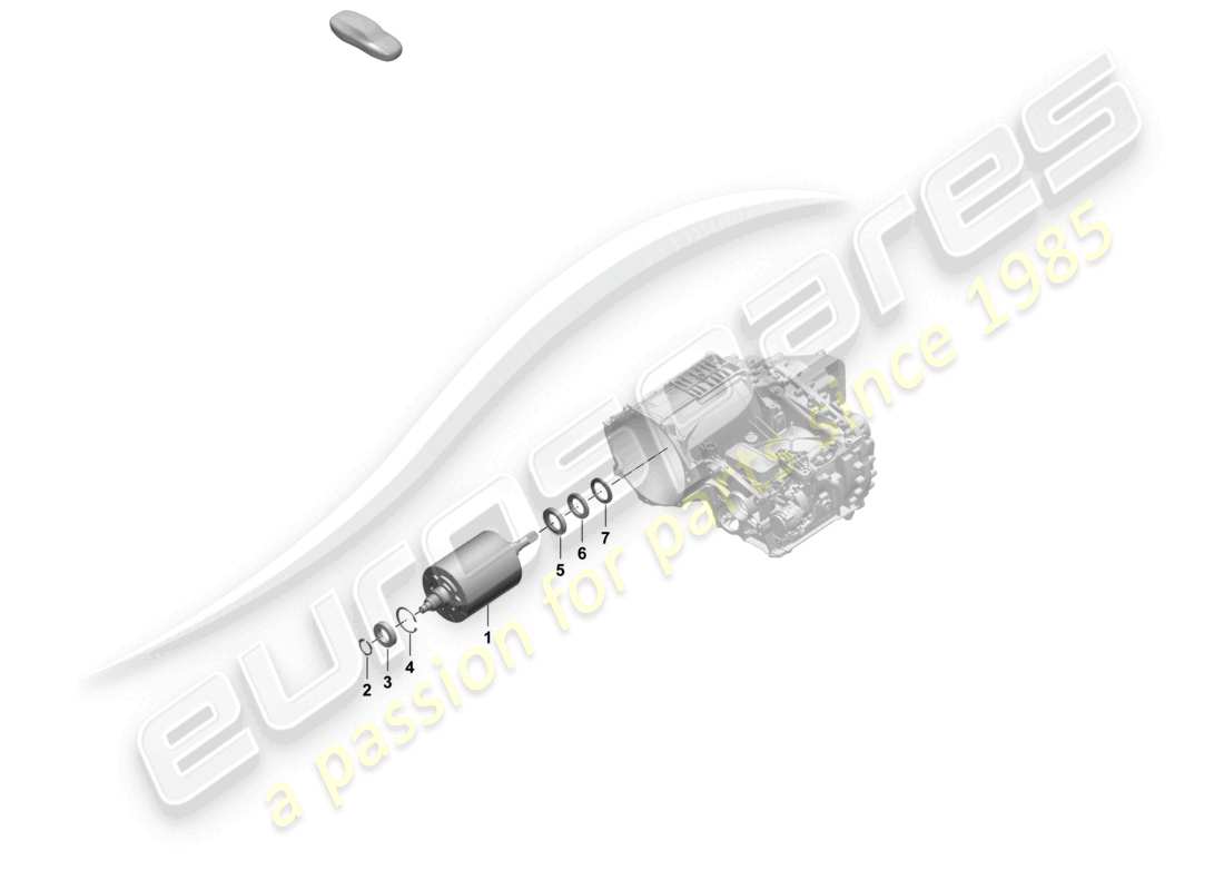 porsche 2025 (macan-e) motor de tracción para accionamiento eléctrico unidad de rotor diagrama de piezas del eje trasero