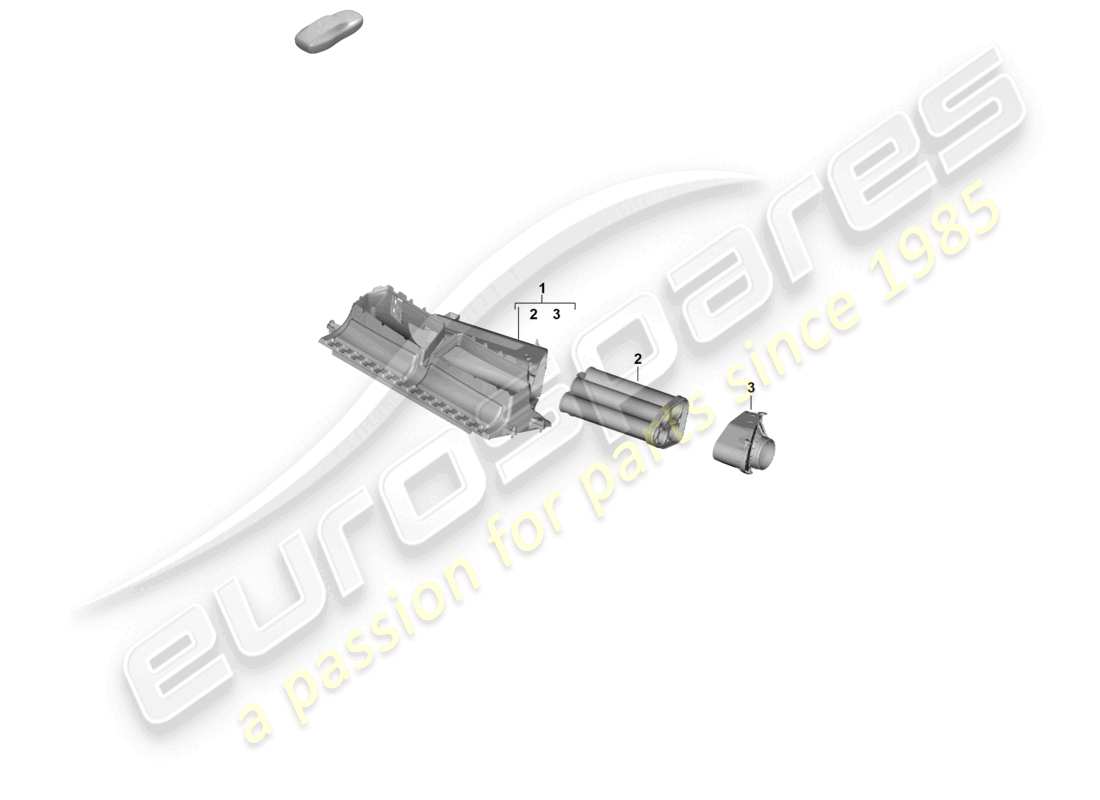 porsche 2024 (992-2) diagrama de piezas del filtro de aire pdm.992.129