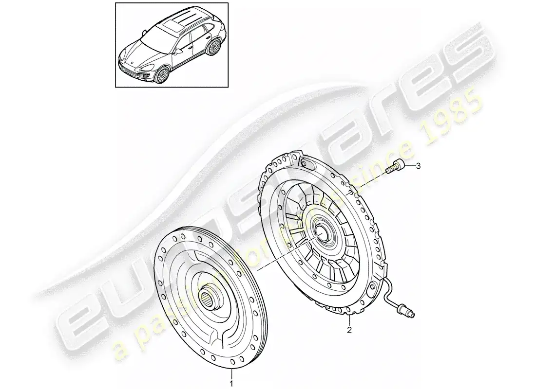 porsche 2018 (cayenne e2 92a) embrague diagrama de piezas
