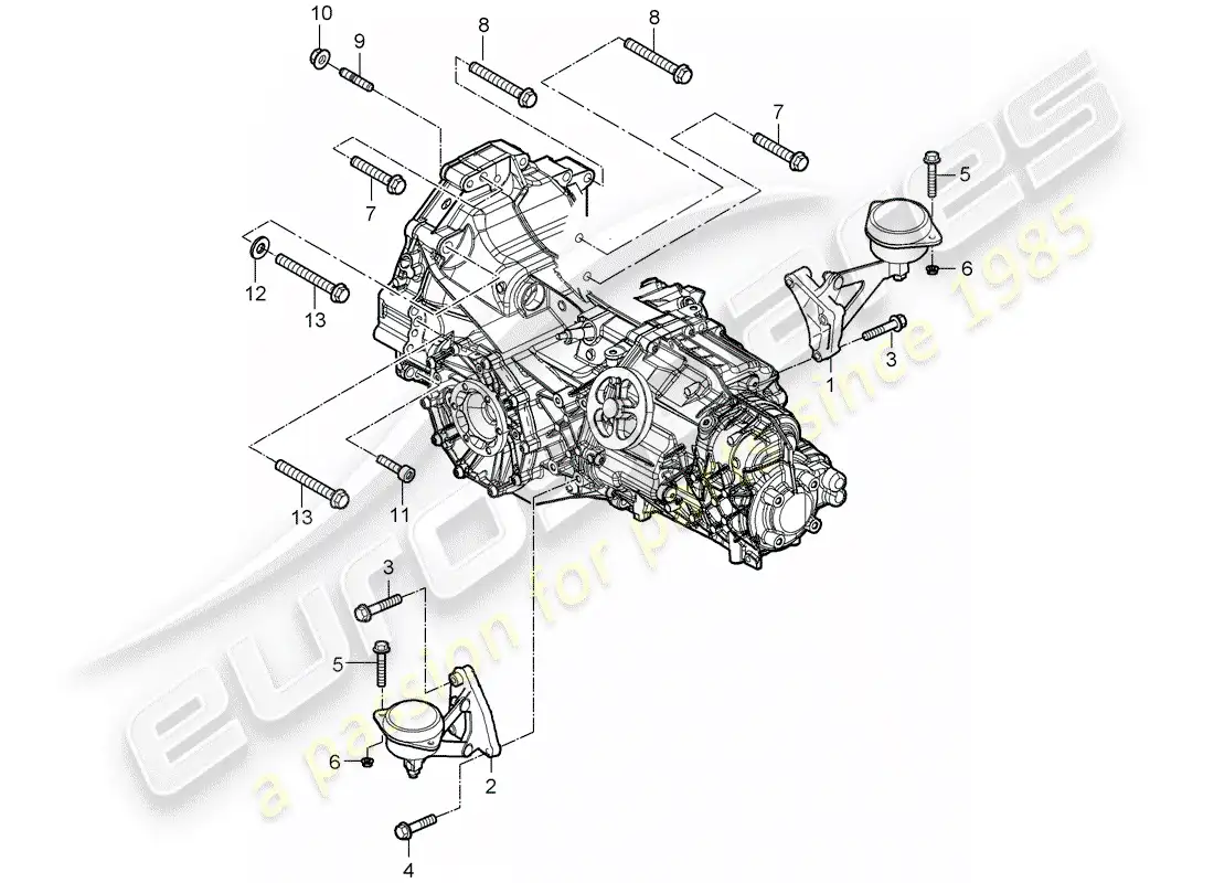 porsche 2005 (987 boxster) manual gearbox diagrama de piezas