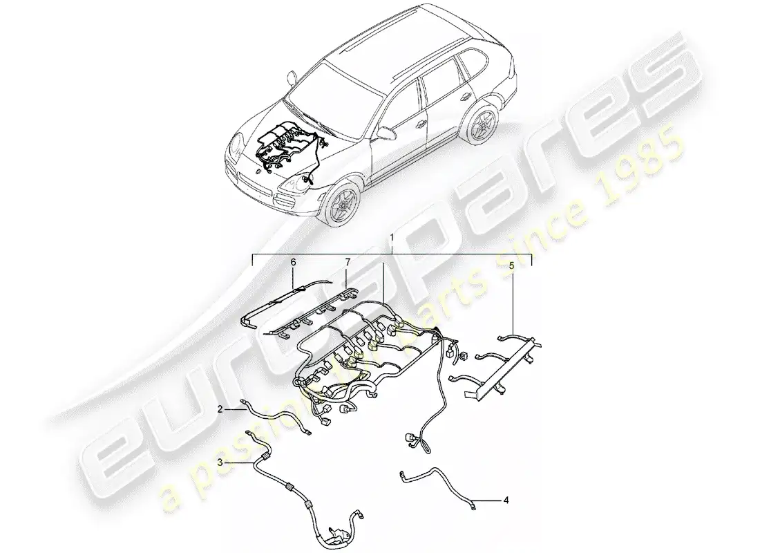 porsche 2004 (cayenne e1 9pa) aprovechar diagrama de piezas