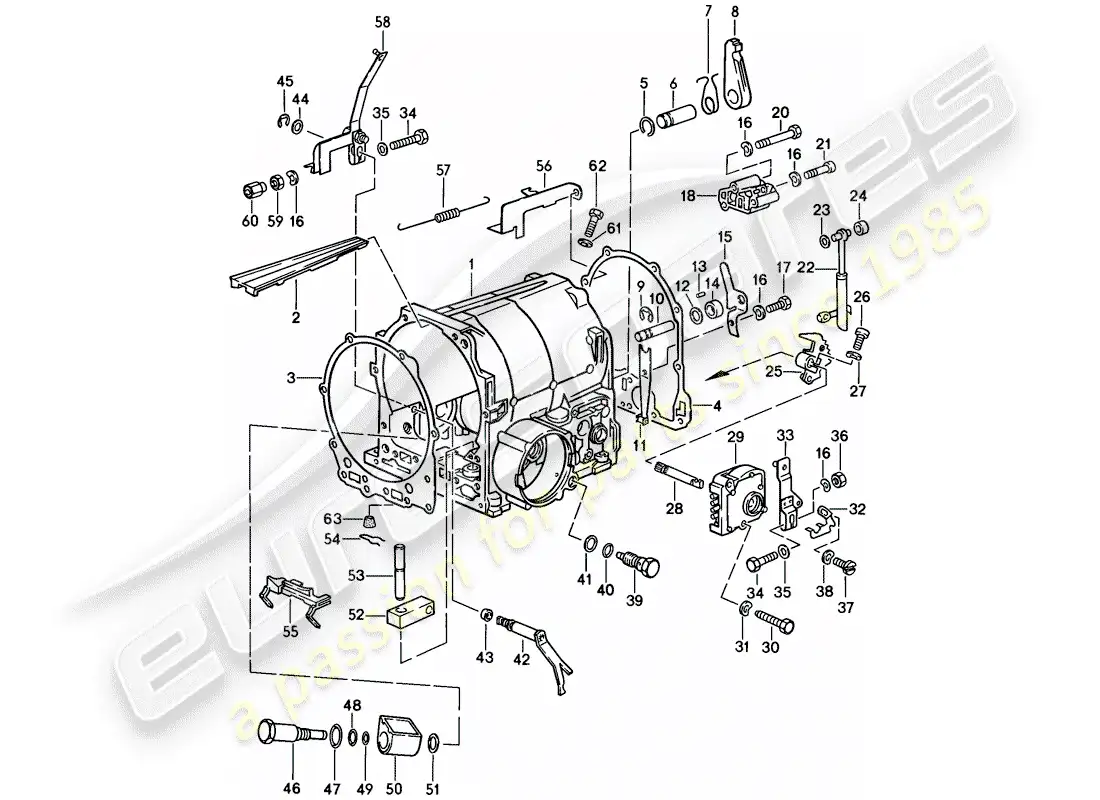 porsche 1985 (928) transmisión automática - caja de la transmisión - 2 - d - mj 1983>> - mj 1983 diagrama de piezas