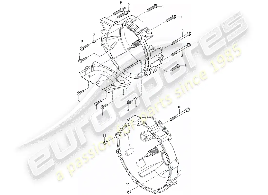porsche 2006 (cayenne e1 9pa) piezas de montaje para motor y diagrama de piezas