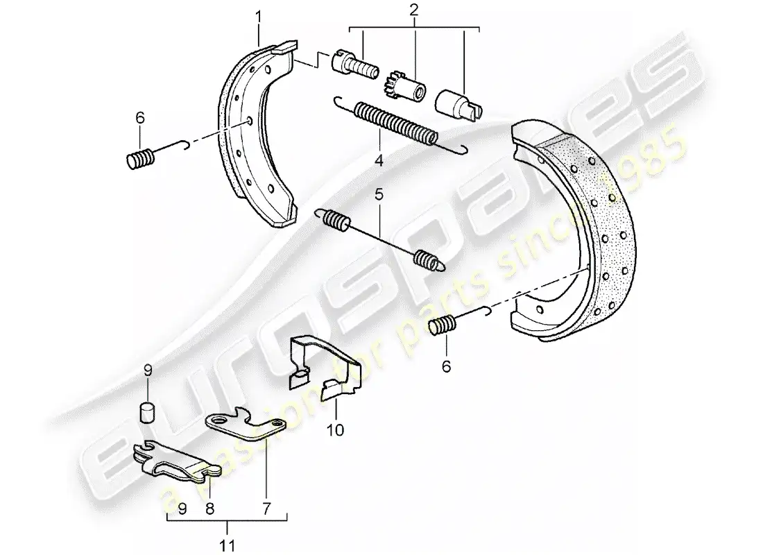 porsche 2006 (987 boxster) freno de mano diagrama de piezas
