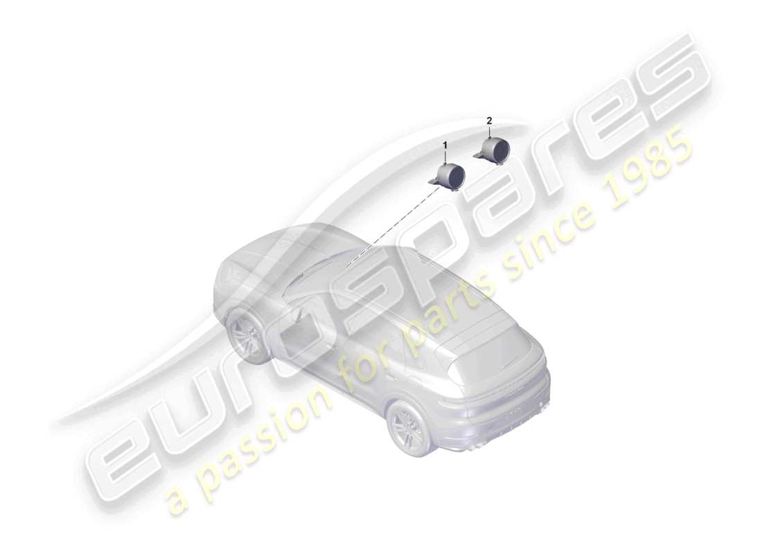 porsche 2024 (cayenne e3 pa) diagrama de piezas del reloj analógico y del reloj digital del cronómetro
