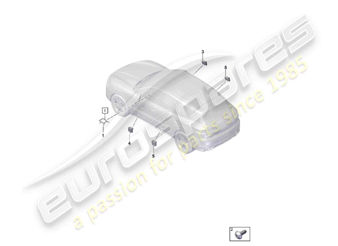 porsche 2024 (cayenne e3 pa) unidades de control chasis (sistema de autonivelación) puertas diagrama de piezas