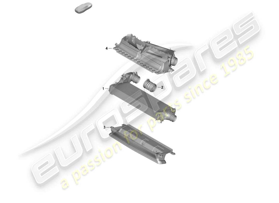 porsche 2024 (992-2) diagrama de piezas del enfriador de aire de carga