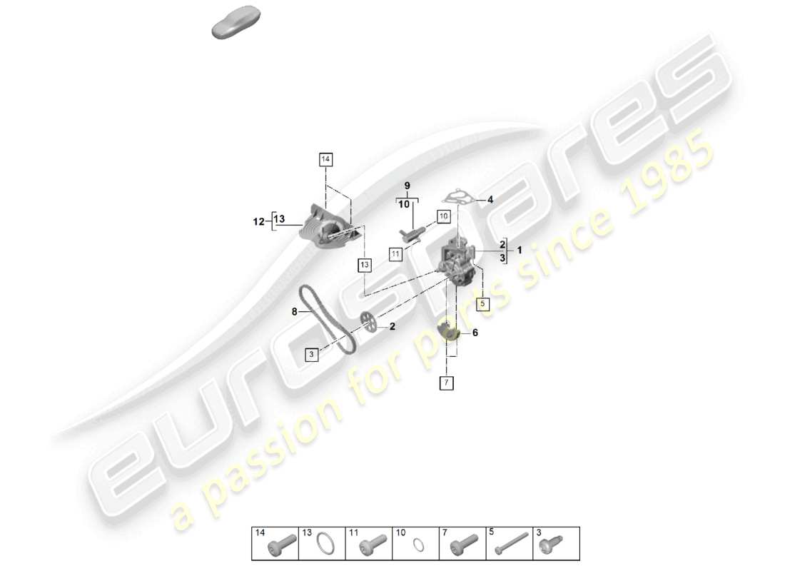 porsche 2026 (cayenne e3 pa) bomba de aceite diagrama de piezas