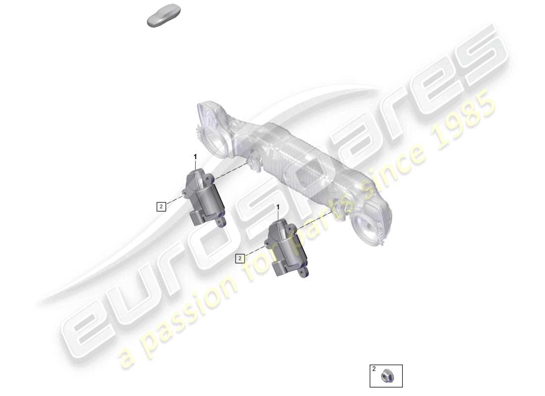 porsche 2021 (992-1 gt3/rs/st) diagrama de piezas del elemento de control del acelerador del sistema de escape