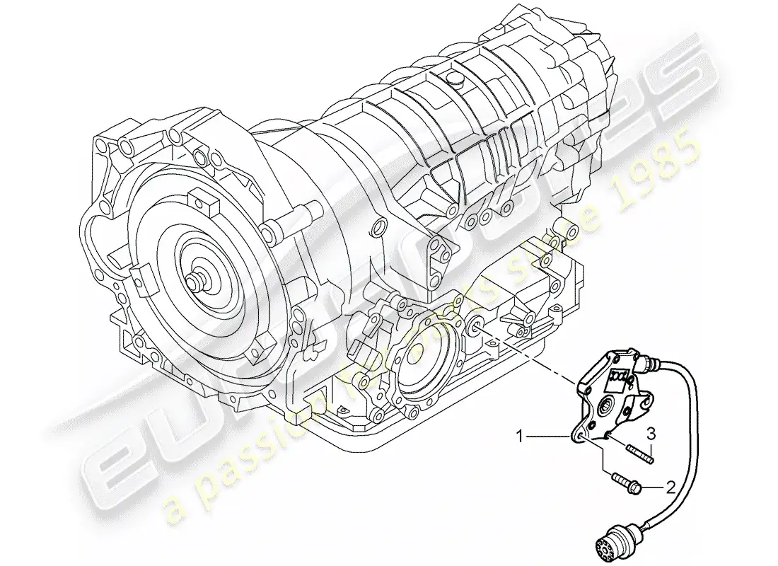 porsche 2006 (987 boxster) tiptronic diagrama de piezas