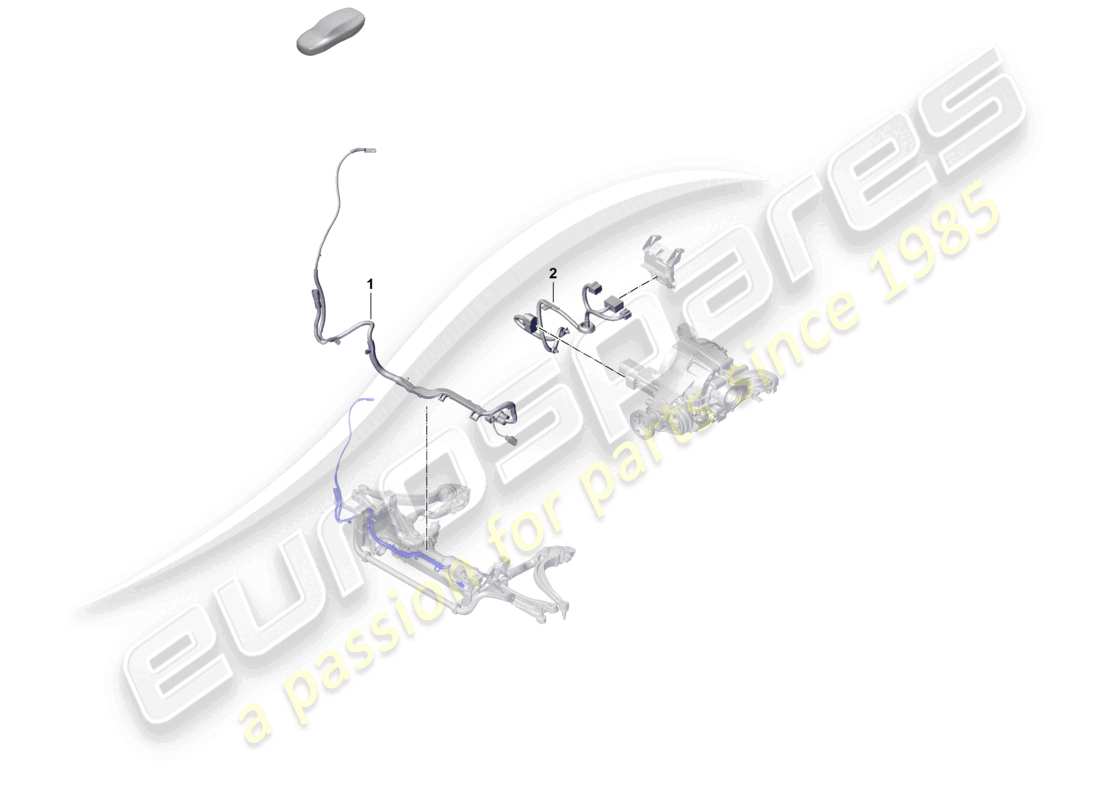 porsche 2024 (cayenne e3 pa) diagrama de piezas del mecanismo de dirección de los telares de cableado