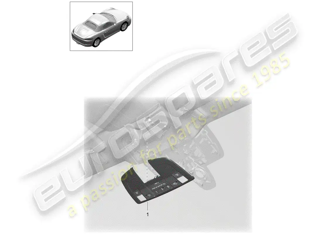 porsche 2018 (718 boxster) soporte diagrama de piezas