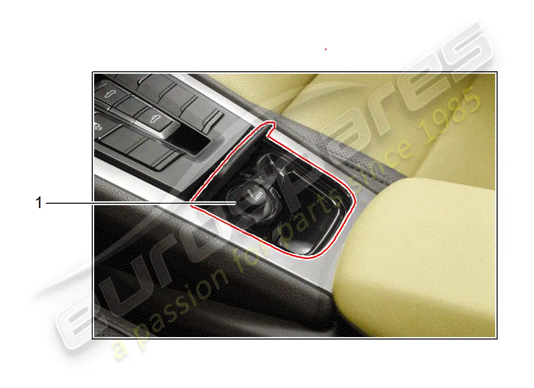 porsche 2015 (tequipment 98x/99x) paquete fumador diagrama de piezas