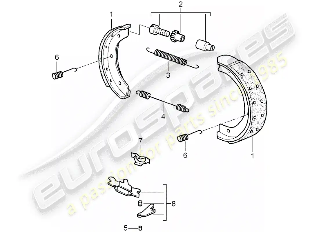 porsche 2006 (997-1) freno de mano diagrama de piezas