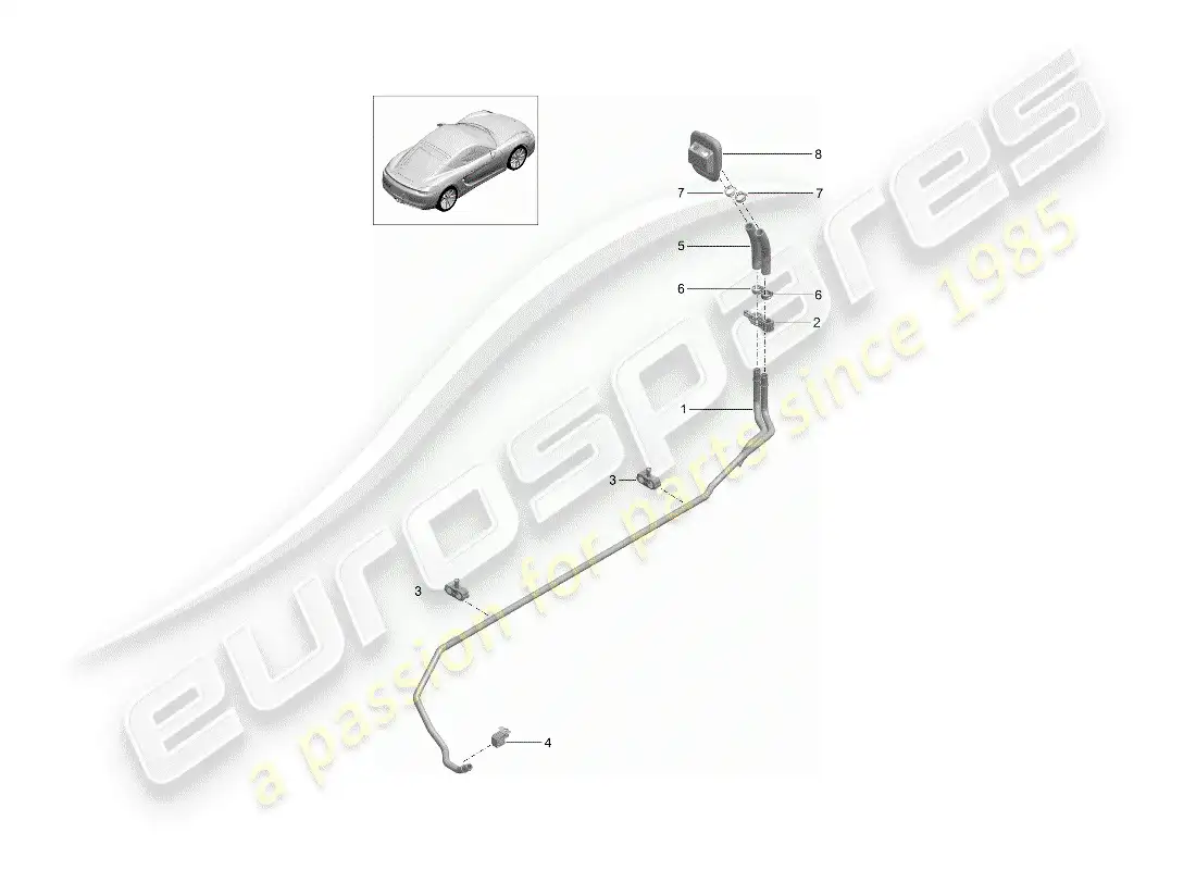 porsche 2016 (981 cayman) calentador diagrama de piezas