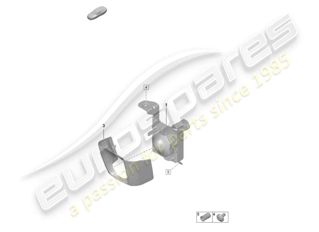 porsche 2021 (992-1) sensor de radar del sistema de asistencia al conductor sistema de control de crucero para vehículos con asistencia para cambio de carril diagrama de piezas