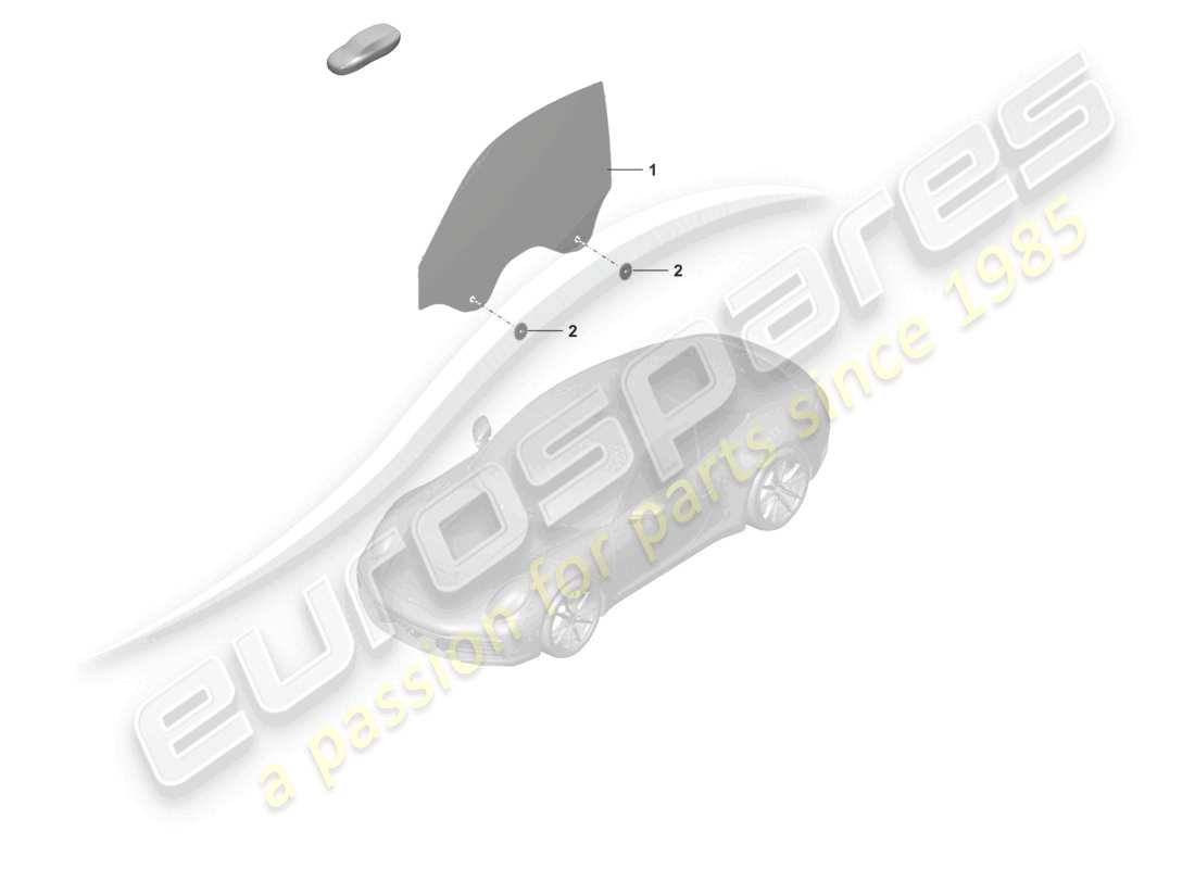 porsche 2021 (992-1) diagrama de piezas de la ventana de la puerta