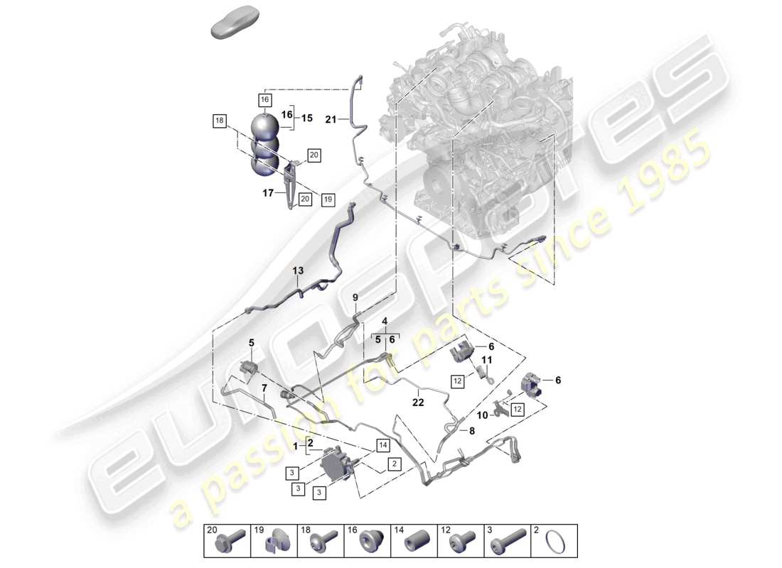 porsche 2023 (cayenne e3 pa) sistema de vacío bomba de vacío diagrama de piezas