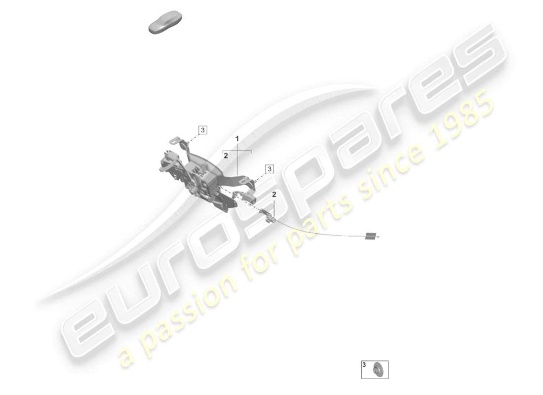 porsche 2022 (992-1 gt3/rs/st) cerradura mecanismo de bloqueo diagrama de piezas