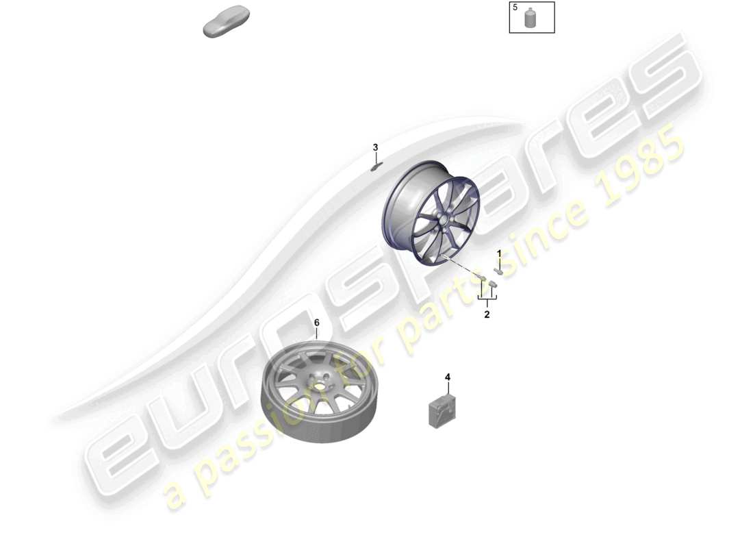 porsche 2021 (718 cayman gt4) diagrama de piezas de piezas individuales