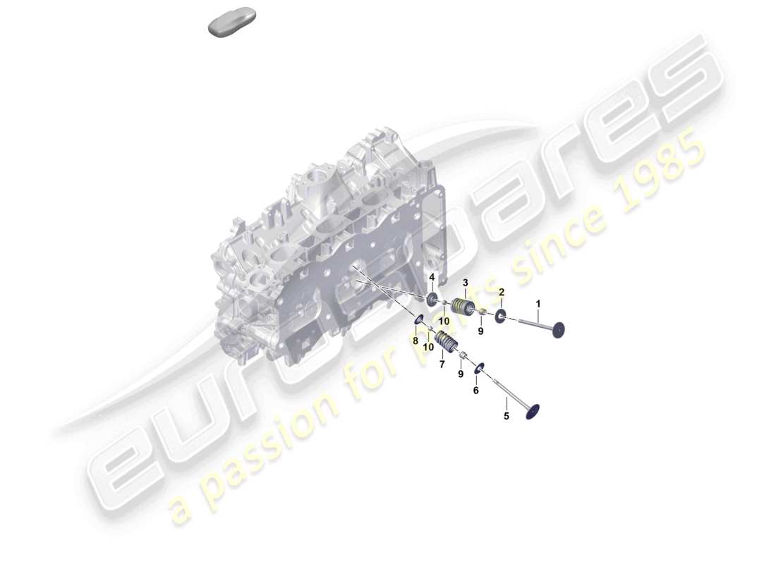 porsche 2024 (992-2) culata piezas individuales diagrama de piezas de válvulas