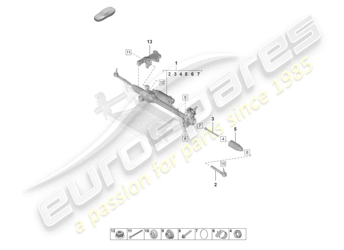 porsche 2022 (taycan 9j1-1) mecanismo de dirección d >>- mj 2022 diagrama de piezas