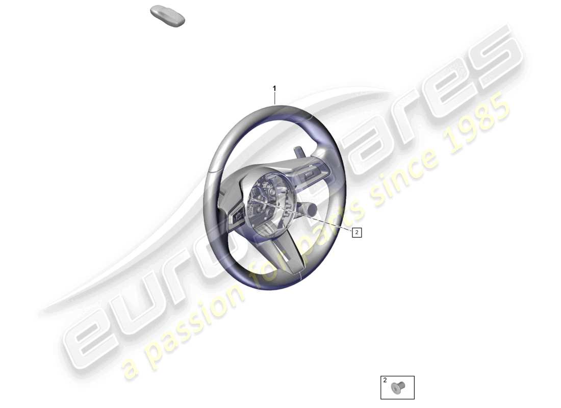 porsche 2025 (cayenne e3 pa) diagrama de piezas del volante multidireccional (cuero)