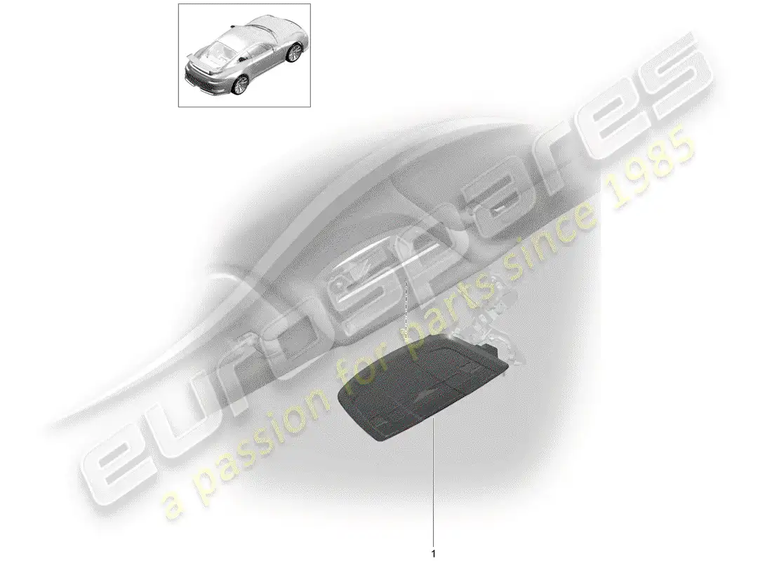 porsche 2016 (991-1 r/gt3/rs) soporte diagrama de piezas