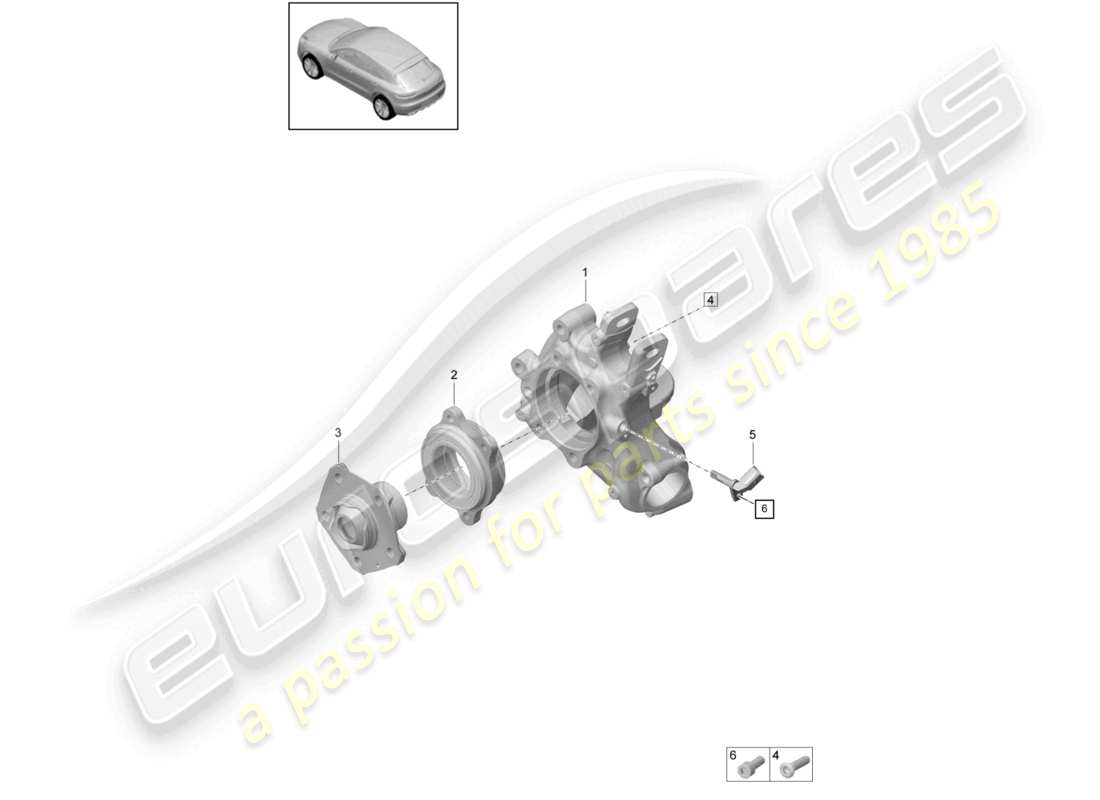 porsche 2021 (macan) portaruedas cubo de rueda diagrama de piezas