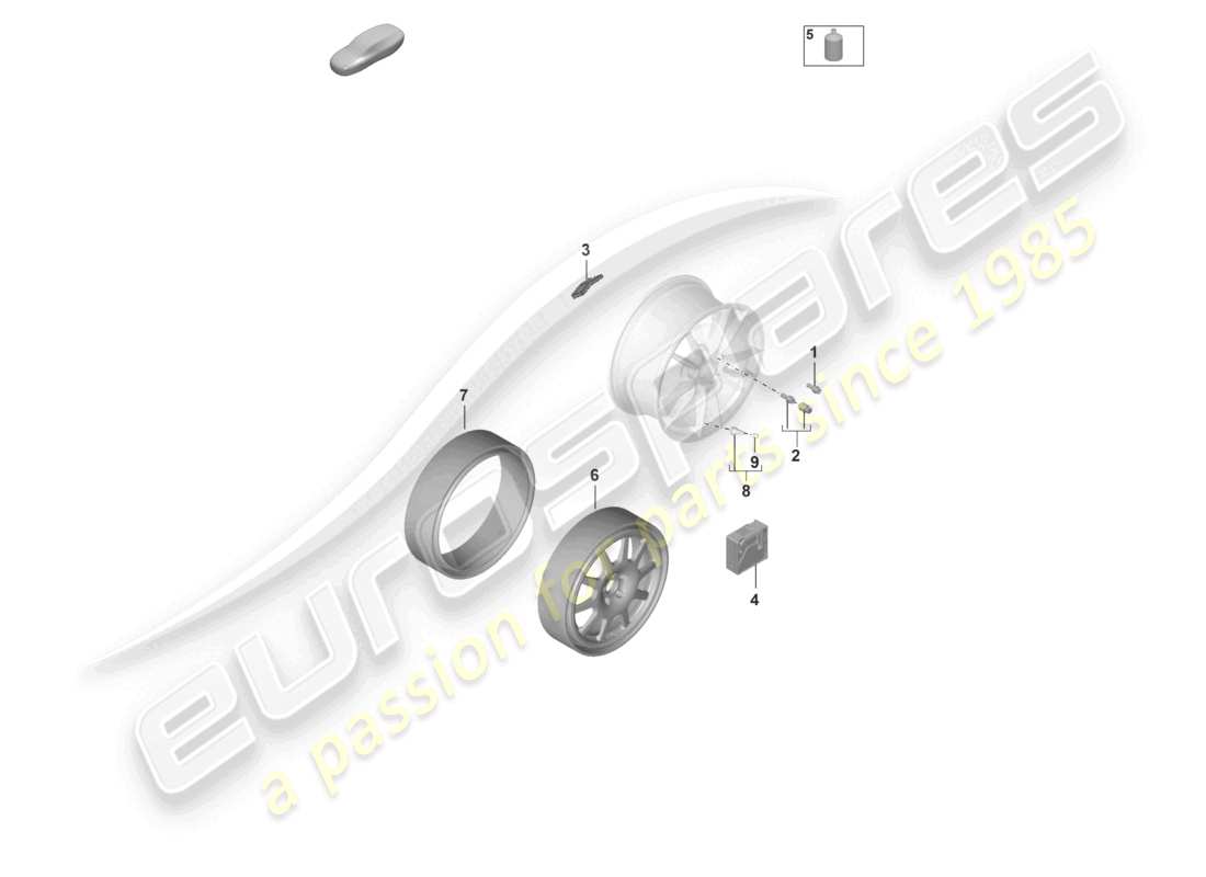 porsche 2026 (992-2 turbo / s) diagrama de piezas de piezas individuales