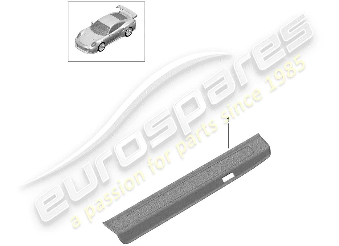 porsche 991 turbo (2018) placa de protección - panel de albergue diagrama de piezas