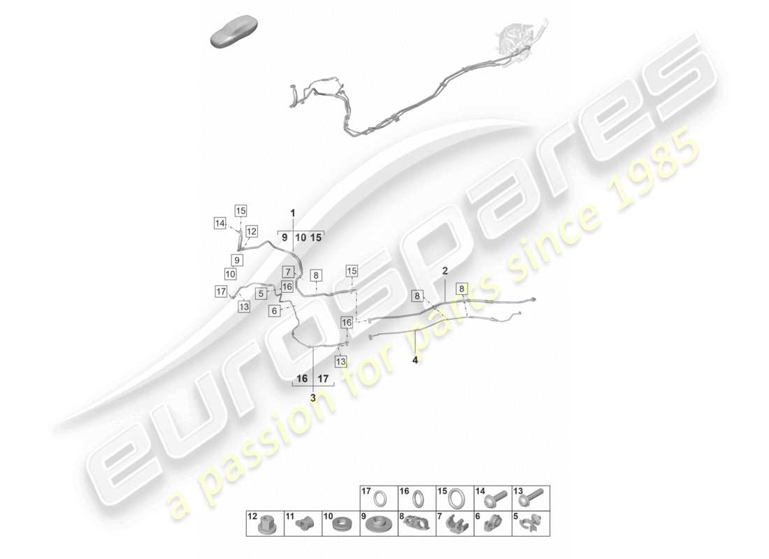 porsche 2022 (panamera 971-2) sistema de calefacción y aire acondicionado para vehículos con circuito de refrigerante de propulsión híbrida diagrama de piezas de los bajos