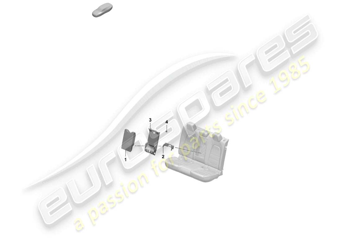 porsche 2025 (macan-e) apoyabrazos central asiento trasero diagrama de piezas