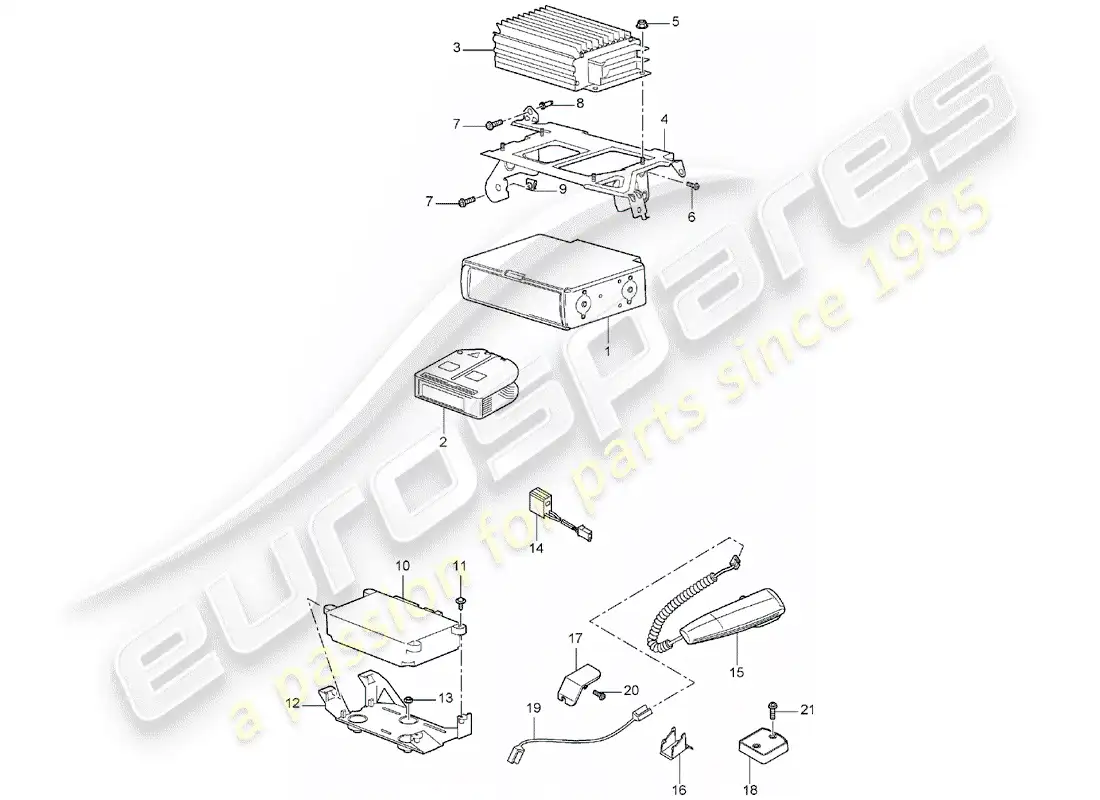 porsche 2005 (cayenne e1 9pa) amplificador diagrama de piezas