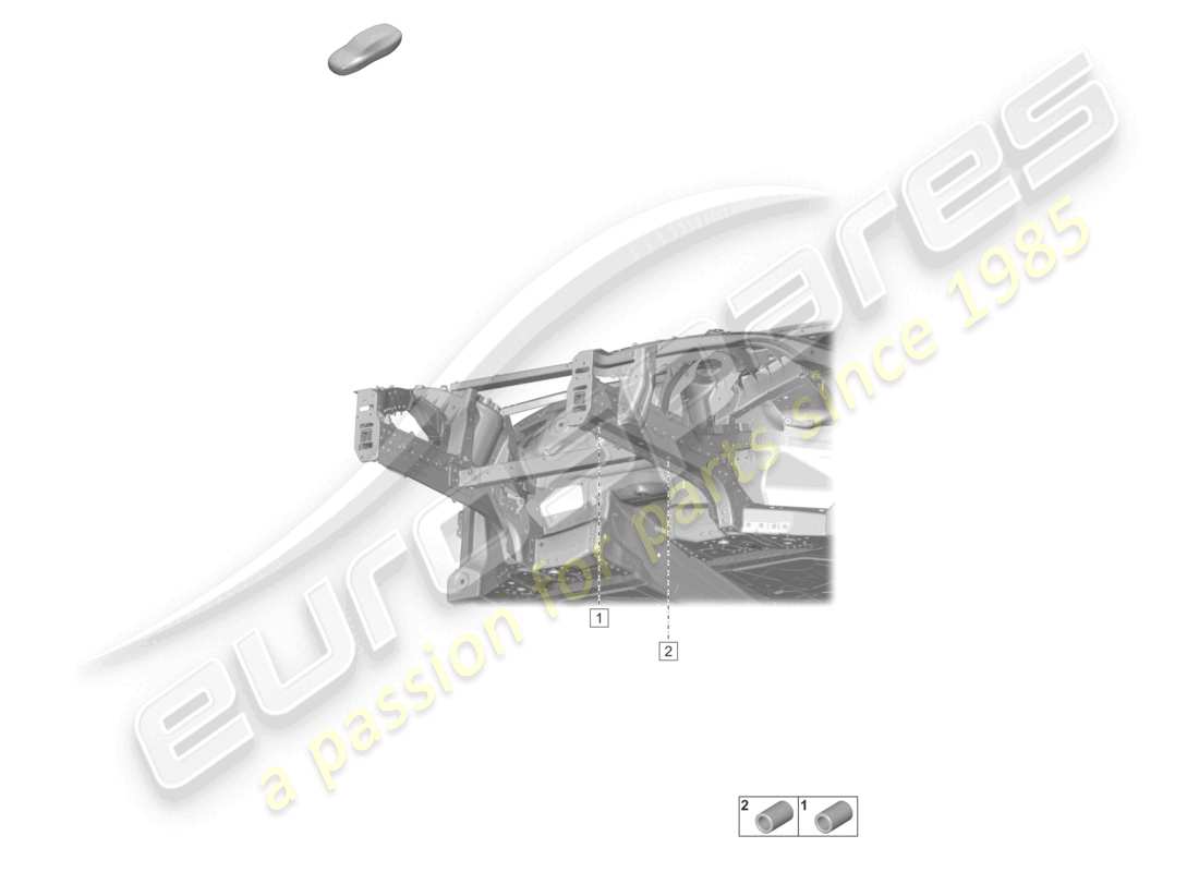 porsche 2021 (taycan 9j1-1) diagrama de piezas del miembro lateral delantero