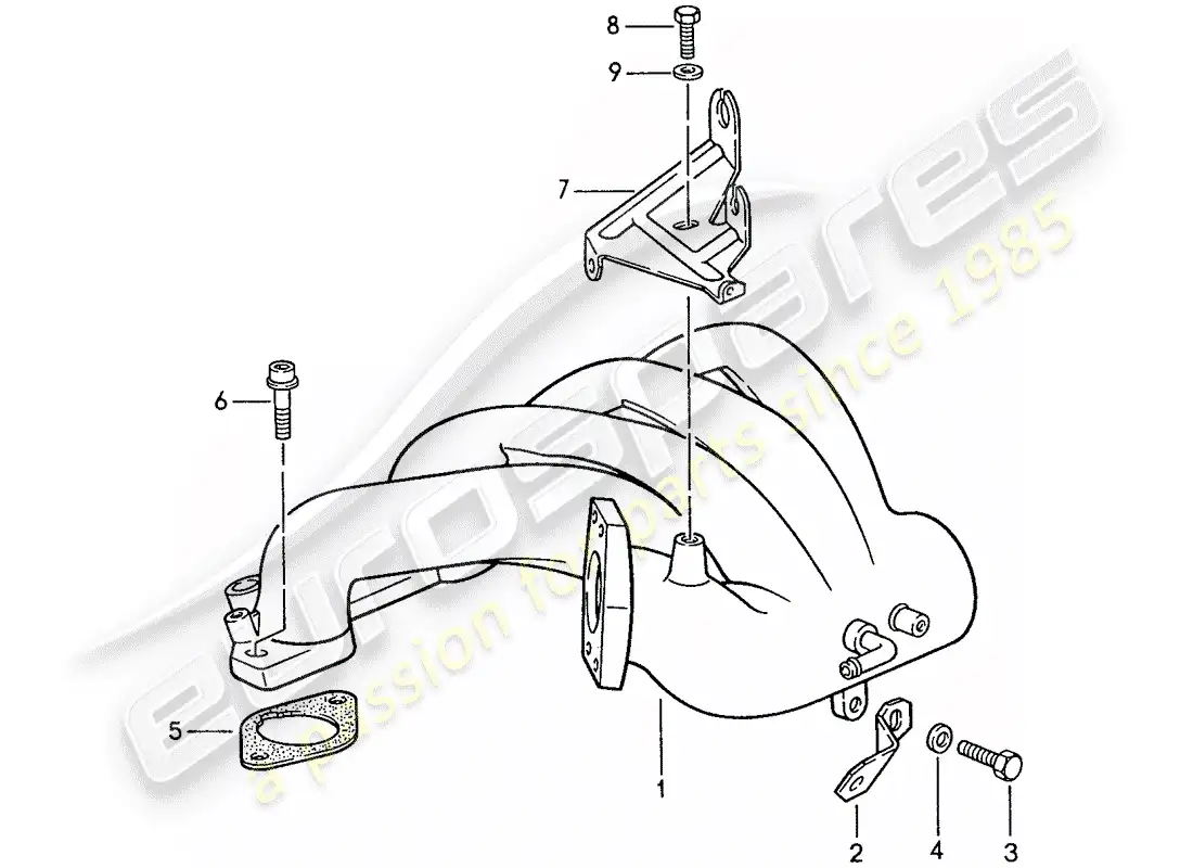 porsche 1990 (944) l-jetronic - 3 diagrama de piezas