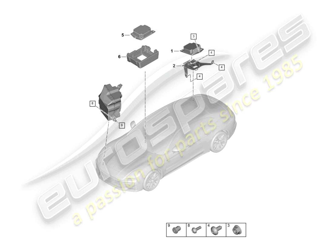 porsche 2026 (panamera 976) unidad de control del sistema de sonido del motor diagrama de piezas internas del sistema de sonido