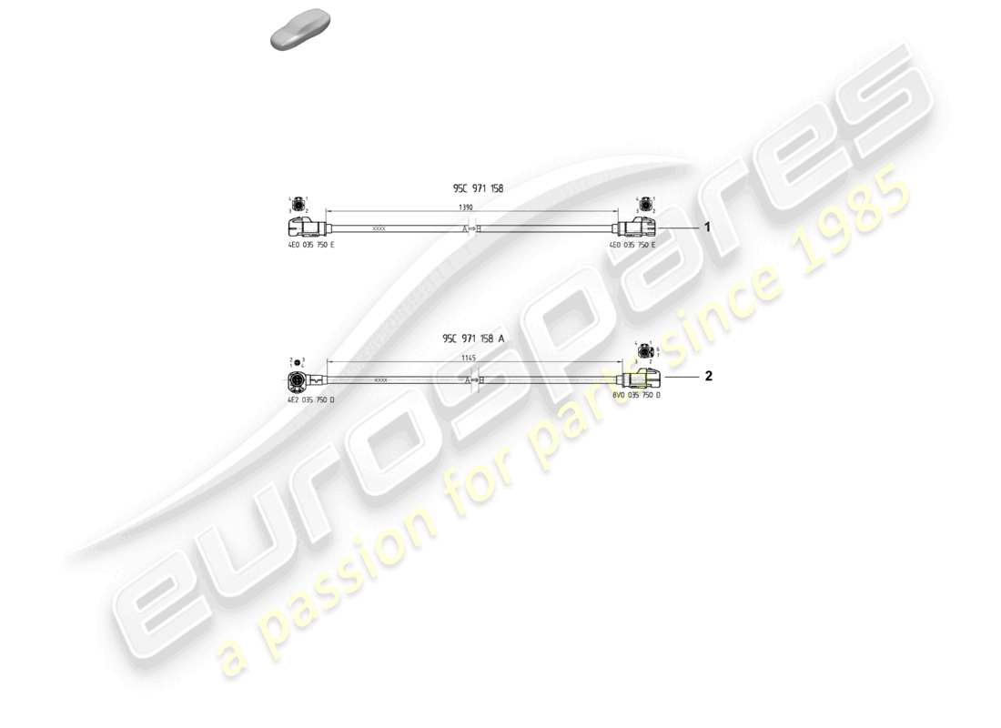 porsche 2025 (macan-e) línea de conexión de datos diagrama de piezas