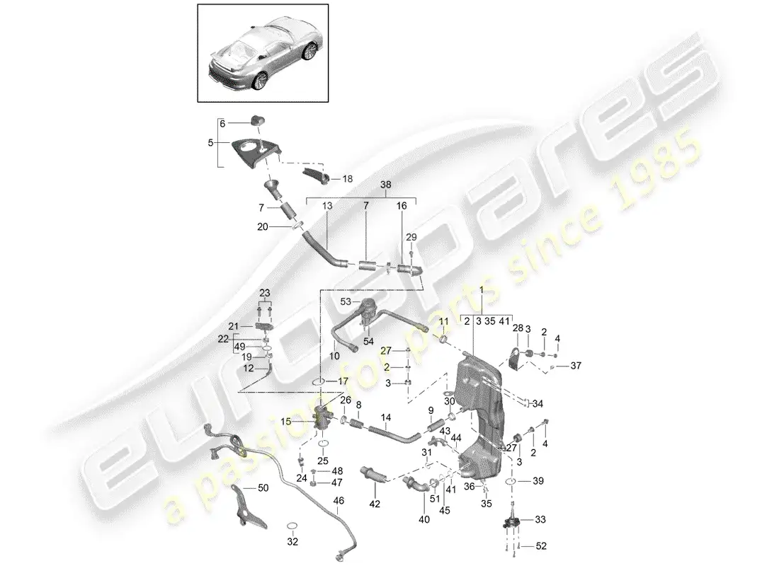 porsche 2014 (991-1 r/gt3/rs) motor (presión de aceite./lubrica.) diagrama de piezas