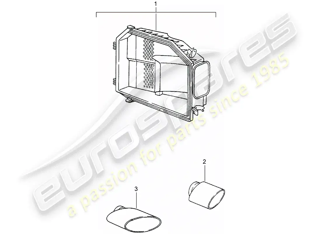 porsche 1990 (tequipment) paquete de sonido exh.óptico diagrama de piezas