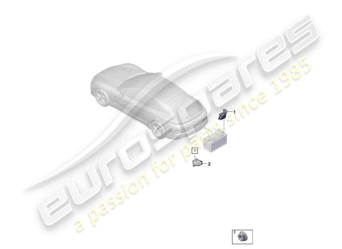 porsche 2025 (panamera 976) diagrama de piezas de protección central trasera