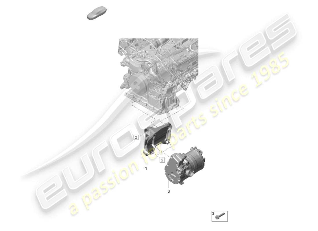porsche 2022 (panamera 971-2) diagrama de piezas de los sujetadores de correa poly-v