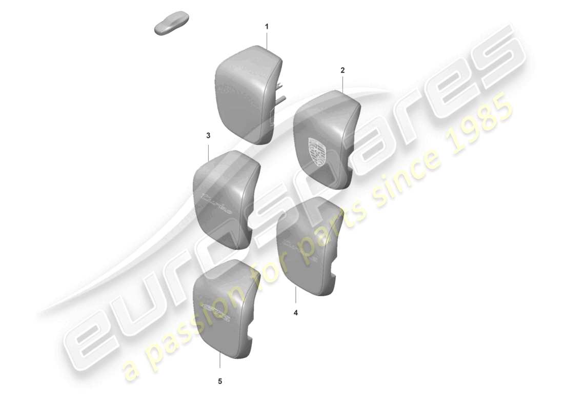 porsche 2021 (taycan 9j1-1) reposacabezas diagrama de piezas