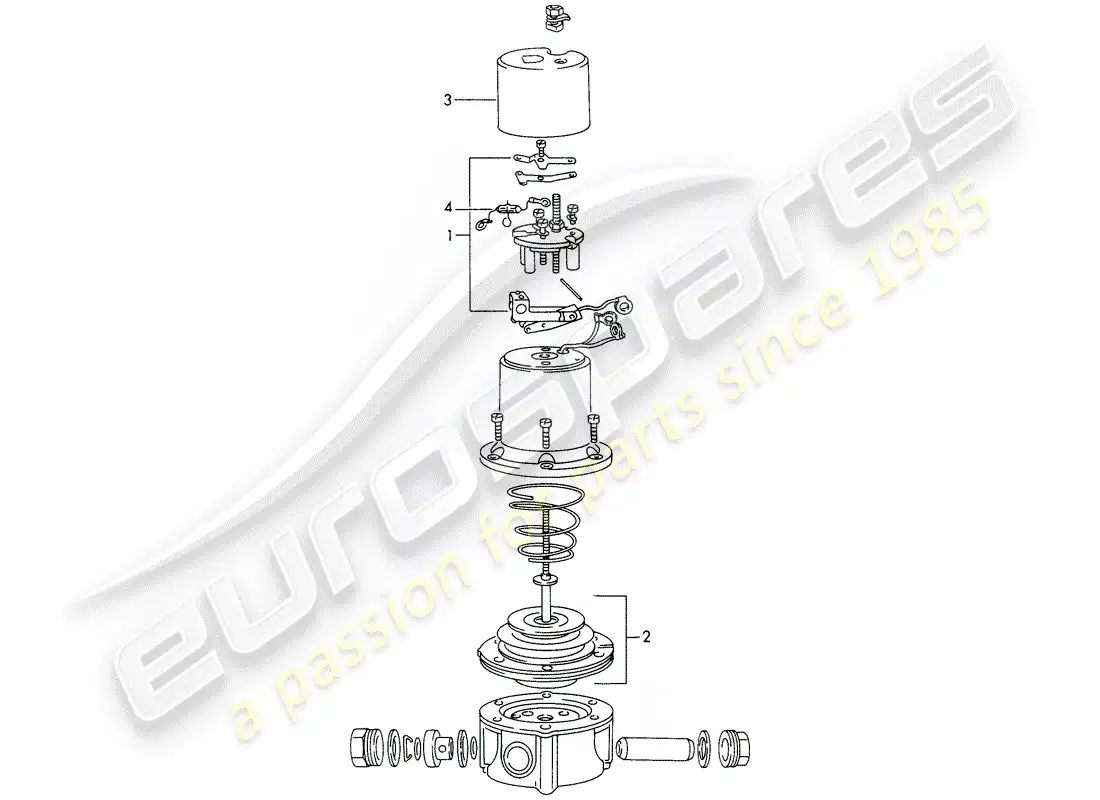 porsche 1967 (911/912) piezas simples - para - bomba de combustible - - hardi - diagrama de piezas